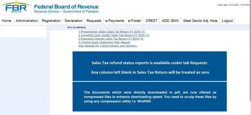 Sales Tax Refund Procedure
